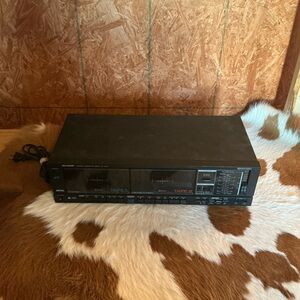 Sharp RT-1010 Dual Cassette Tape Deck Vintage 1980s HiFi (WORKS)